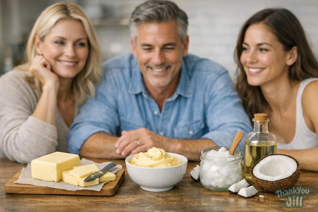 Butter, Margarine, Coconut Oil