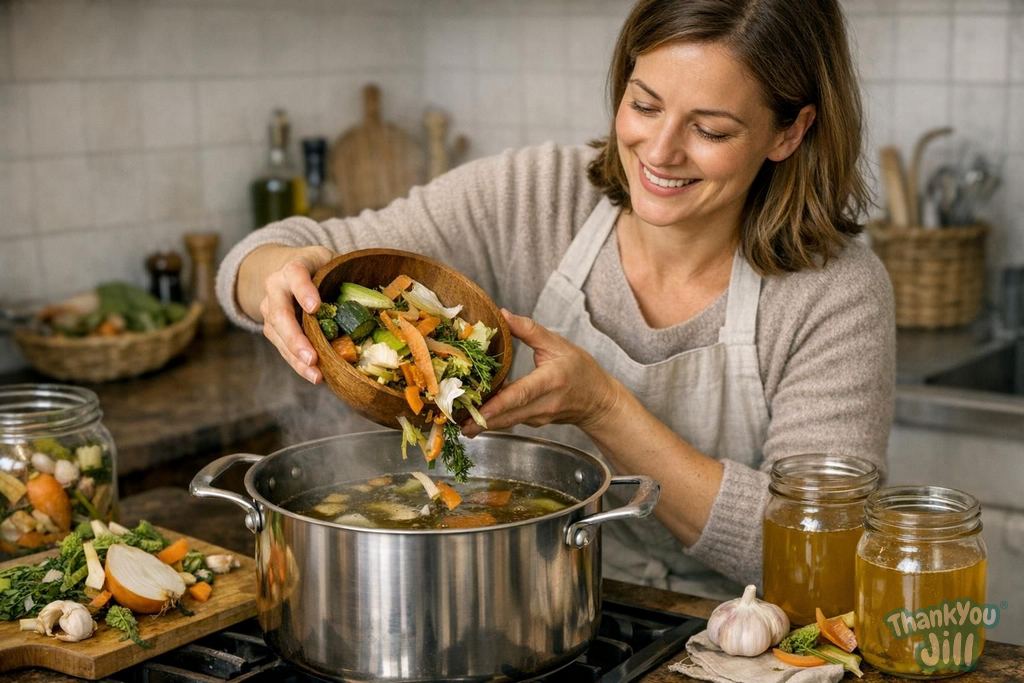 Homemade Broth from Kitchen Scraps
